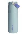 Stanley IceFlow Flip Straw 2.0 Water Bottle 24 oz | Built-In Straw for Travel and Sports | Lightweight and Leak Resistant | Insulated Stainless Steel | BPA-Free | Blue Cactus by STANLEY