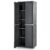 Sterilite 4 Shelf Cabinet, Lockable Utility Storage w/ Adjustable Shelves, Gray – Plastic Shelving Unit for Organizing Garage, Pantry, Basement, Laundry Room or Mudroom by Sterilite