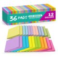 Sticky Notes, 36 Pads, 3×3 inches, Soft Pastel Self-Stick Note Pads, Perfect for Office, Study, and Daily Life Organization – Soft Pastel by Taja