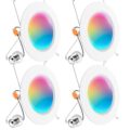 Sunco 4 Pack LED Recessed 6 Inch, Smart RGBW Color Changing Can Lights, High Brightness 1200 LM, 14W, Retrofit Installation, Compatible with Amazon Alexa & Google Assistant – UL by Sunco Lighting