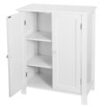 SUPER DEAL Modern Bathroom Floor Storage Cabinet with Adjustable Shelf and Double Door Rust Proof, Living Room Modern Home Furniture Storage Organizer Cabinet by SUPER DEAL
