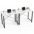Sweetcrispy Small Computer Office Desk 32 Inch Kids Student Study Writing Work with Metal Frame Wood Tabletop Modern Simple Home Bedroom PC Table – White, 2 Pack by Sweetcrispy