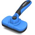 Swihauk Self Cleaning Slicker Brush – Skin Friendly Deshedding Grooming Tool for Dogs & Cats, Suitable for Shedding & Haired Pets, with Pet Supplies Accessories, Blue by Swihauk
