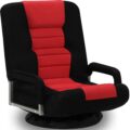 Swivel Gaming Chair Multipurpose Floor Gaming Chair for Playing Video Games, TV, Reading w/Armrest Lumbar Support & 6 Adjustable Postion Backrest for Adults & Kids,Red by ACIPENSER