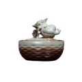 Tabletop Fountains Ceramic Tabletop Desktop Fountain Chinese-Style Indoor Home Kitchen Office Decoration Indoor Fountains(Blue) by KHUTRW3D