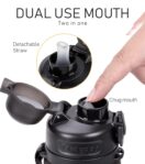 TakeToday Collapsible Water Bottles 20oz, Leak Proof, BPA-Free, Foldable Silicone Travel Water Bottle with Straw Strap for Cycling, Hiking, Outdoors by TakeToday