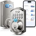 TEEHO WiFi Smart Lock TE012W, Fingerprint Door Lock with Built-in Wi-Fi, Keyless Entry Keypad Smart Deadbolt, App Remote Control, Alexa Compatible, IP55 Waterproof for Front… by TEEHO