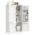 TEENFON 43’H Pantry Cabinet with 4 Doors, Kitchen Cabinet with 6 Door Shelves, Kitchen Pantry for Living Room, Dining Room, Bathroom, White by TEENFON