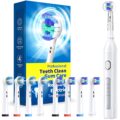 TEETHEORY Rotating Electric Toothbrush for Adults with 8 Brush Heads (2 Types), 4 Modes Deep Clean Electric Toothbrush with Rechargeable Power and 2 Min Smart Timer (3-Clean… by TEETHEORY