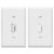TG Digital Toggle Dimmer Light Switch for Dimmable LED, CFL and Incandescent Light Bulbs, Single Pole/ 3-Way, Wall Plate Included, UL Listed, 2 Pack, White by TG