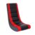 The Crew Furniture Classic Video Rocker Floor Gaming Chair, Kids and Teens, Racing Stripe PU Faux Leather & Polyester Mesh, Black/Red by The Crew Furniture