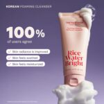 The Face Shop Rice Water Bright Foaming Facial Cleanser with Ceramide, Gentle Face Wash for Hydrating & Moisturizing, Vegan Face Cleanser, Makeup Remover, Korean Skin Care for... by The Face Shop