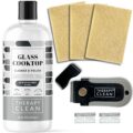 Therapy Glass Cooktop Cleaner Kit – 16oz with Scraper & 3 Non-Scratch Pads – For Electric, Induction, Ceramic & Gas Stove Top – Heavy Duty Flat Top Stove Cleaner & Polish by Therapy