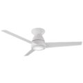Tip Top Smart Indoor and Outdoor 3-Blade Flush Mount Ceiling Fan 44in Matte White with 3000K LED Light Kit and Remote Control works with Alexa, Google Assistant, Samsung Things,… by Modern Forms