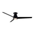 Tip Top Smart Indoor and Outdoor 3-Blade Flush Mount Ceiling Fan 52in Matte Black with 3000K LED Light Kit and Remote Control works with Alexa, Google Assistant, Samsung Things,… by Modern Forms