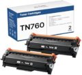 TN760 Toner Cartridges Replacement for Brother Toner TN-730/TN-760 Compatible HL-L2350DW MFC-L2710DW MFC-L2750DW HL-L2395DW HL-L2370DW DCP-L2550DW HL-L2390DW (Black, 2 Pack) by WEAREC