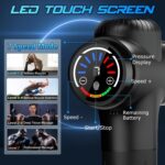 TOLOCO Massage Gun Deep Tissue, Percussion Massage Gun with 10 Replacement Heads, Super Quiet Portable Electric Massager for Athletes, Relax, Black by TOLOCO