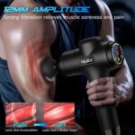 TOLOCO Massage Gun Deep Tissue, Percussion Massage Gun with 10 Replacement Heads, Super Quiet Portable Electric Massager for Athletes, Relax, Black by TOLOCO
