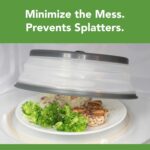 Tovolo Microwave Splatter Cover for Food, Medium (Charcoal) - Collapsible & Vented Silicone Splatter Guard Lid - Microwave Plate & Dish Cover with Handle - BPA-Free Kitchen... by Tovolo