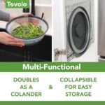 Tovolo Microwave Splatter Cover for Food, Medium (Charcoal) - Collapsible & Vented Silicone Splatter Guard Lid - Microwave Plate & Dish Cover with Handle - BPA-Free Kitchen... by Tovolo