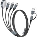 Travel Essentials,Multi Charging Cable for Apple Watch Charger/iPhone Charger,Type C Cable Cord for iWatch Ultra/10-2/iPhone 17-11/Samsung S25-S20,PlayStation… by hitfine