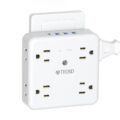 TROND Outlet Extender Surge Protector, 8 Widely Space Outlet Splitter with 4 USB Ports (1 USB C), Multi Plug Expander with ON/Off, Multiple Wall Plug Adapter for Home Kitchen… by TROND