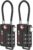 TSA Approved Cable Luggage Locks, Re-settable Combination with Alloy Body, Black 2 Locks. by Forge