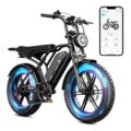 TST Electric Bike for Adults, 1500W Peak Brushless Motor 28 MPH 60 Miles/110 Miles Fat Tire E Bike with 48V 15Ah/ 25Ah Removable Battery 20″ Electric Dirt Bike Hydraulic… by TS TST GRP LLC