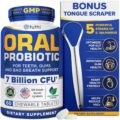 Tuthi Oral Probiotics & Tongue Scraper – Bad Breath Treatment for Adults – Dental Probiotics for Teeth and Gums – Supports Fresh Breath – 60 Chewable Tablets by Tuthi