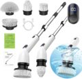 TUYU Electric Spin Scrubber, Full-Body IPX7 Waterproof Bathroom Scrubber with Power LCD Display, Adjustable Extension Handle, Cordless Shower Cleaner Brush for Bathtub Kitchen… by TUYU