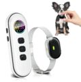 Ultra-Small Dog Shock Collar, Ultra-Light & Thin Dog Training Collar with 1300ft Remote, Tailored for Small Dogs 5-15lbs & Medium Dogs, 198-Level Precise Control, Waterproof,… by Chupolik