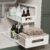 Under Sink Organizer Adjustable Height 2 Tier Bathroom Organizer Pull Out Cabinet Organer kitchen organizers and storage fridge organizers and storage,White,XL-1 Pack by Petiza