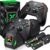 Upgraded Controller Charger Station with 2x5520mWh Rechargeable Battery Packs for Xbox One/Series X|S, Dual Charging Dock for Xbox One Battery Pack (Controller not Included) by NinABXY