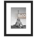 upsimples 8×10 Picture Frame, Display Pictures 5×7 with Mat or 8×10 Without Mat, Wall Hanging Photo Frame, Black, 1 Pack by upsimples