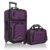 U.S. Traveler Rio Fabric Expandable Carry-on Luggage, Rolling Suitcase, Purple, 2 Wheel Set by U.S. Traveler
