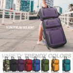 U.S. Traveler Rio Fabric Expandable Carry-on Luggage, Rolling Suitcase, Purple, 2 Wheel Set by U.S. Traveler