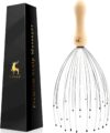 USAGA 32 Fingers Head Massager, Head Scratcher Scalp Massager, Stocking Stuffers Gift for Scalp Body Relaxing Wood Handle (1 Pack) by USAGA