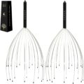USAGA Head Massager Scalp Massager 20 Fingers Head Scratcher, Stocking Stuffers Gift for Scalp Body Relaxing (Black & Black) by USAGA