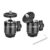 UTEBIT 2 Pack Mini Ball Head with 1/4″ Hot Shoe Mount Adapter Max Load 5.5lb 360° Swivel Tripod Ball Head for DSLR Camera Camcorder, Light Bracket by UTEBIT