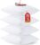 Utopia Bedding Set of 4 Waterproof Pillow Protectors with Zipper Standard Size (White), Ultra Soft Pillow Covers, Bed Bug and Dust Mite Proof Pillow Encasements, Moisture… by Utopia Bedding