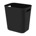 UUJOLY Plastic Small Trash Can Wastebasket, Garbage Container Basket for Bathrooms, Laundry Room, Kitchens, Offices, Kids Rooms, Dorms, 3.5 Gallon, Black by UUJOLY