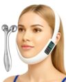 V-Face Machine and Electric Double Chin Device with 15 Gear Adjustable Intensities and 8 Modes – Intelligent Double Chin Machine for V-face. Free 3D Face Roller for Skin Care by Versha