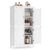 VASAGLE Floor Storage Cabinet, Freestanding Storage Unit with 4 Doors, Adjustable Shelves, 11.8 x 23.6 x 43.3 Inches, for Entryway, Bathroom, White UBBC552P31 by VASAGLE