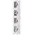 VECELO 4-Tier Tall Narrow Storage Cabinet with Movable Wheels, Adjustable Shelves, Anti-Tip, Slim, for Small Space, Bathroom, Kitchen, Laundry, White by VECELO