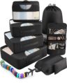Veken 10 Set/8 Set Packing Cubes for Travel Essentials, Suitcase Organizer Bags in 4 Sizes, Carry-On Luggage Accessories with Large Laundry & Toiletry Bag, Must-Have for… by Veken