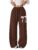 Verdusa Girl’s Bowknot Baggy Sweatpants Lightweight Straight Leg Athletic Pants with Pockets by Verdusa
