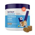 Vetnique Glandex Anal Gland Soft Chew Treats with Pumpkin for Dogs Digestive Enzymes, Probiotics Fiber Supplement for Dogs Boot The Scoot (Peanut Butter Chews, 60 Count) by Vetnique