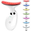 VGY 7-in-1 Face Massager Tool with Heat, Red Light Therapy for Face, Wrinkles, Double Chin (White) by VGY