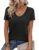 VICHYIE Summer Tops Women Short Sleeve Shirts Beach Vacation Outfits Plus Size Tshirts Casual Loose Clothes by VICHYIE