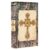 Vintage Style Wooden Decorative Book Box – Faux Leather, Christian Cross Pattern, Gift Idea by DROFELY